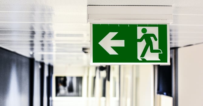 Fire Exit Sign in Building